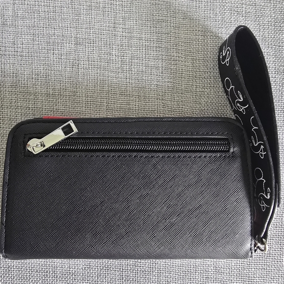 Disney Mickey Mouse Cell Phone Wallet Wristlet Case Black White Red - Picture 5 of 5